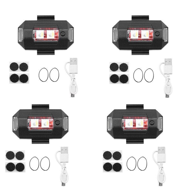 Strobe Light Drone Warning Light Anti-collision Warning Light USB Charging Signal Indicator Drone Motorcycle Bicycle Accessories - RCDrone