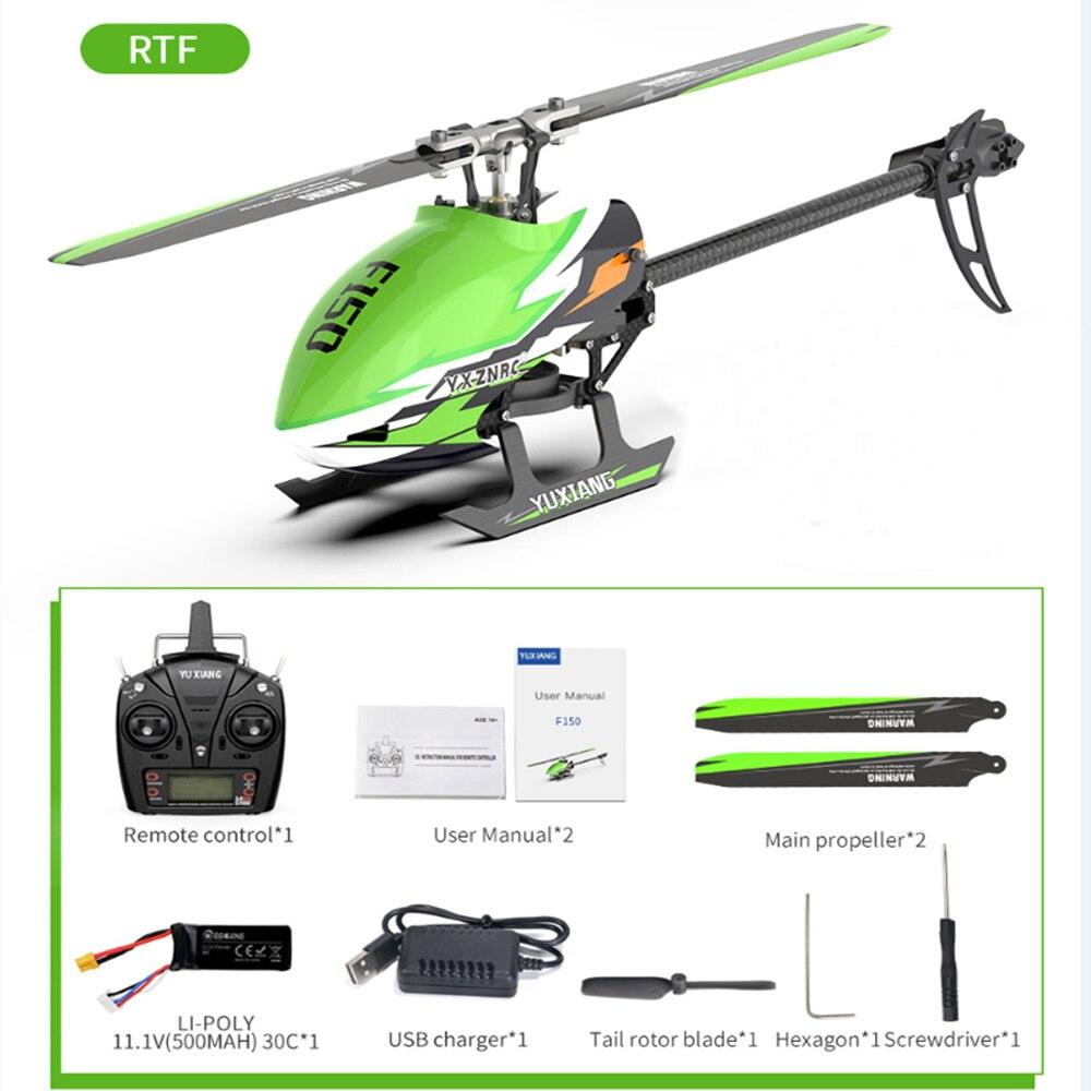 JDHMBD F150 F05 RC Helicopter - 2.4G 6CH 6-Axis Gyro 3D6G Dual Brushless Motor Flybarless RTF Compatible With FUTABA S-FHSS Toys - RCDrone