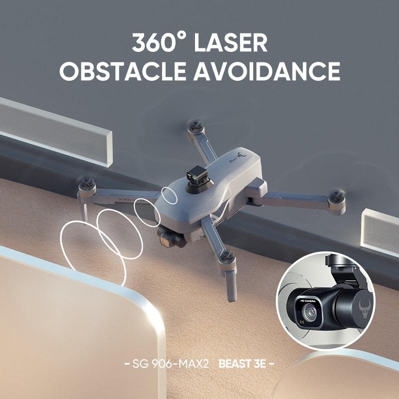 HGIYI SG906 MAX2 Drone - 5000mAH GPS 4K HD Professional Camera with 3-Axis Gimbal 360 Obstacle Avoidance 906 MAX Brushless Quadcopter Professional Camera Drone - RCDrone