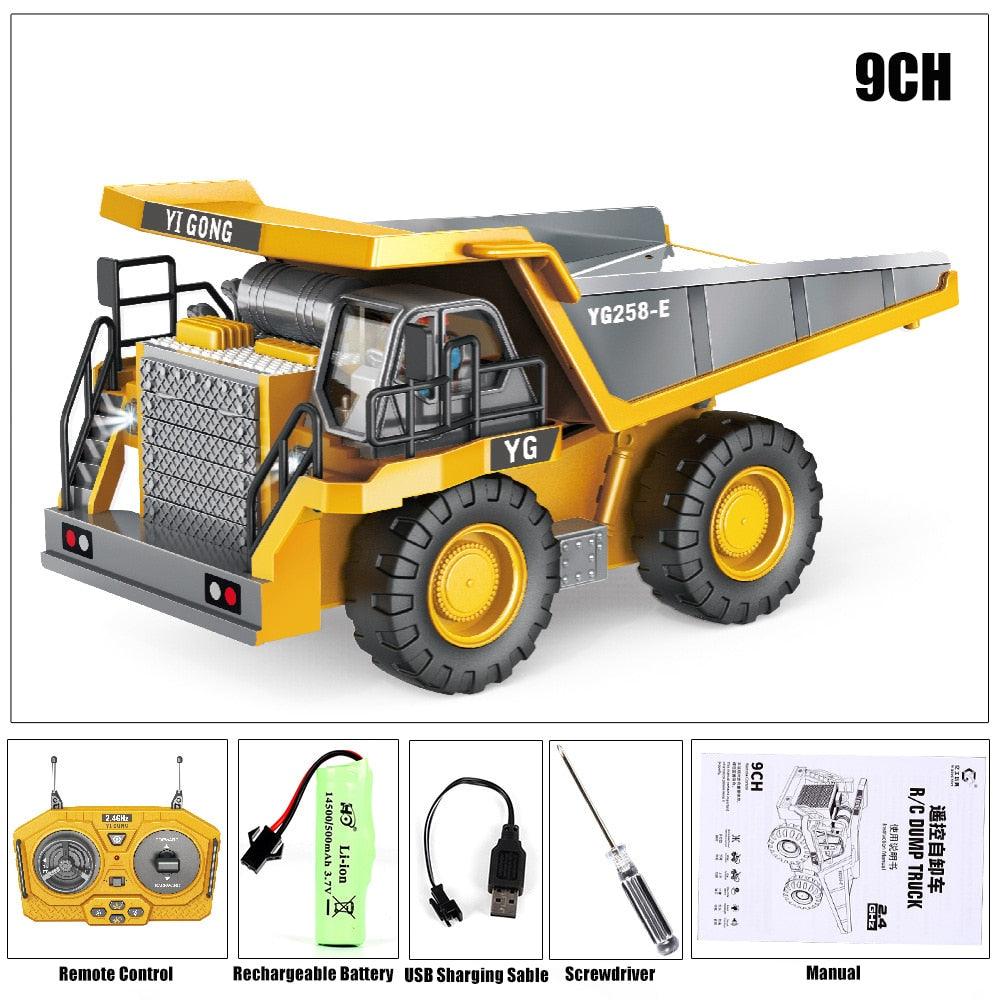 RC TRUCK RC03 - Remote Control Car Toys For Boys Radio Control Excavator Dump Truck Bulldozer Electric car Kids Toys Gift - RCDrone
