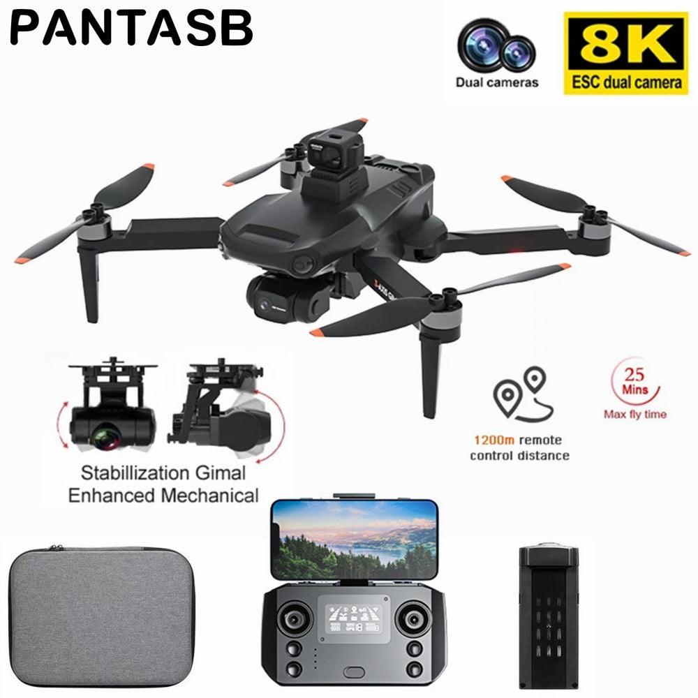 X38 PRO Drone - GPS 8K HD Professional Aerial 3-Axis Gimbal Brushless Obstacle Avoidance Drone Brushless Quadcopter RC Drone Toy Professional Camera Drone - RCDrone