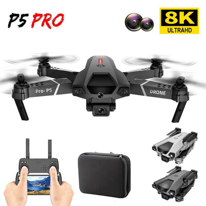 P5 Pro Drone - 2023 New Drone 8k HD Camera 5G WiFi Fpv ESC Aerial Photography RC Quadcopter Optical Flow Fixed Height Folding Dron Aircraft Toy - RCDrone