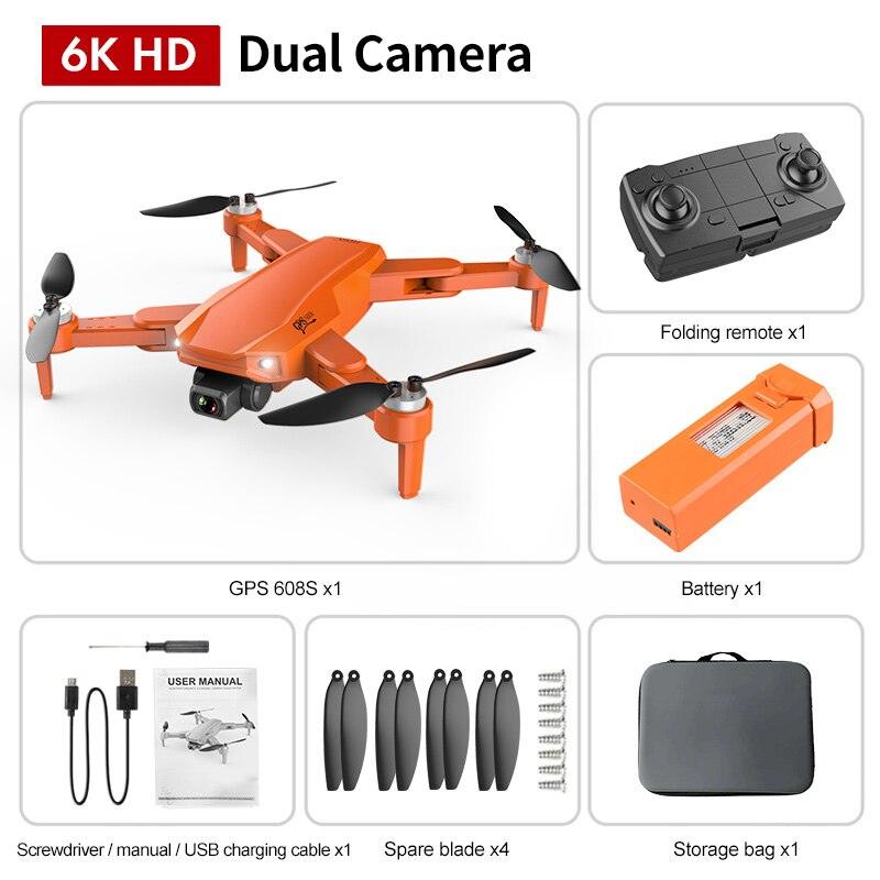 S608 Pro GPS Drone - 4k Profesional 6K HD Dual Camera Aerial Photography Brushless Foldable Quadcopter RC Distance 3KM Professional Camera Drone - RCDrone