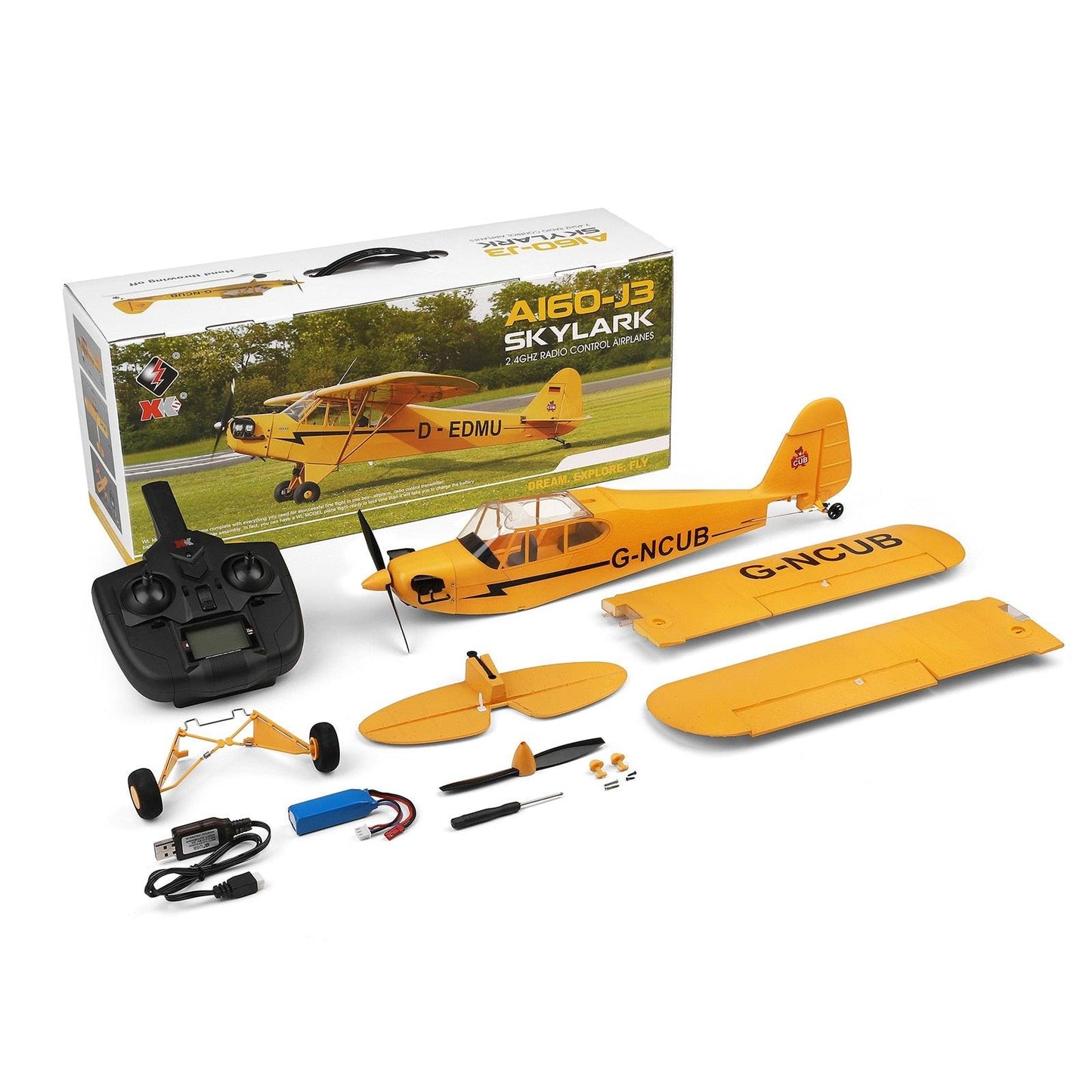A160 RC Airplane - Outdoor Foam Fiexd Airplane 3D/6G 1406 Brushless Motor 2.4GHz 4CH Remote Control Airplane - RCDrone