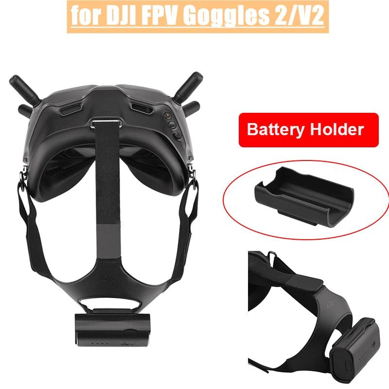 Battery Holder For DJI FPV Goggles V2/2 Battery Storage Cover Bracket Lens Protector For dji FPV Combo/Avata Drone Accessories - RCDrone