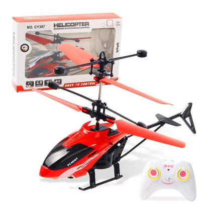 Two-Channel Suspension RC Helicopter Drop-resistant Induction Suspension Aircraft Charging Light Aircraft Kids Toy Gift for Kid - RCDrone