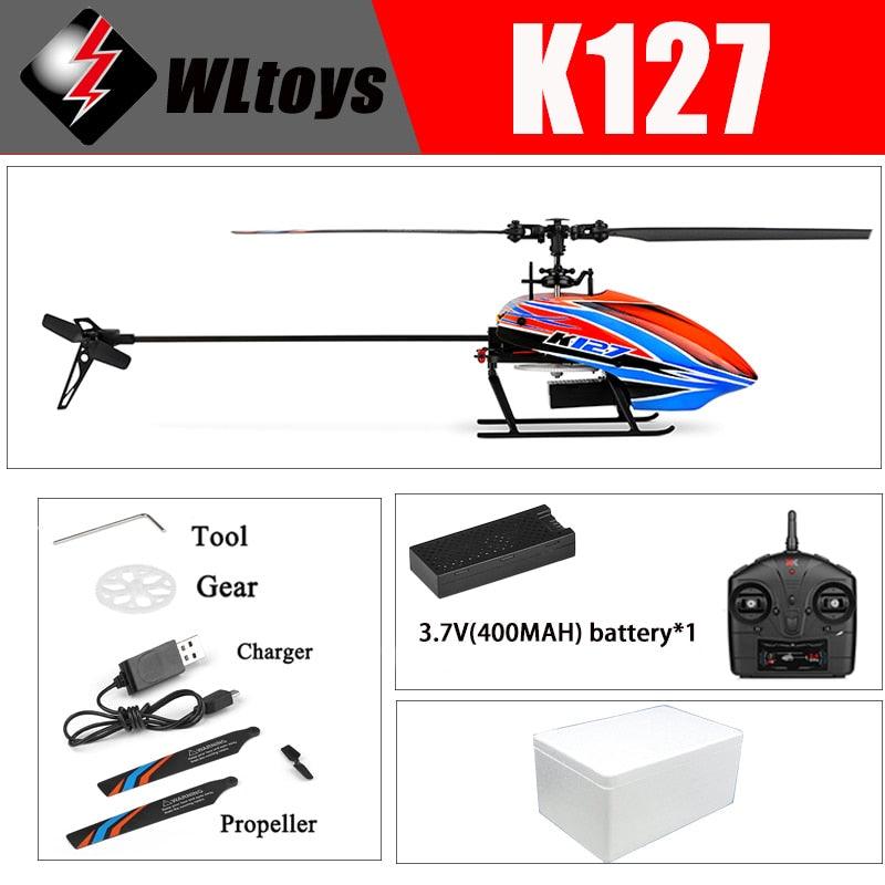 WLtoys K127 ヘリコプター - 2.4Ghz 4CH 6-Aixs ジャイロスコープ