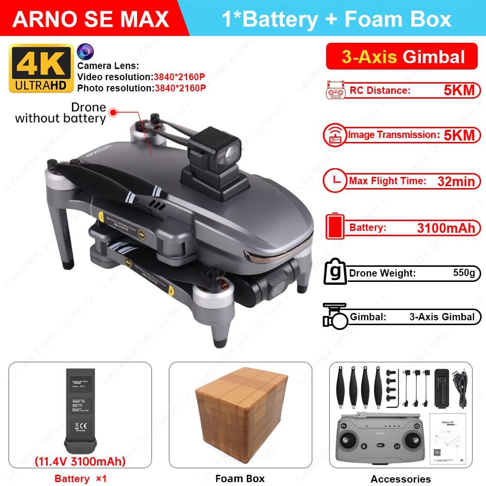 C-FLY Arno SE MAX Drone - Profesional 4K HD Camera 3-Axis Micro Gimbal 5G Wifi GPS Drone With HD Camera FPV Brushless Foldable RC Quadcopter Professional Camera Drone - RCDrone