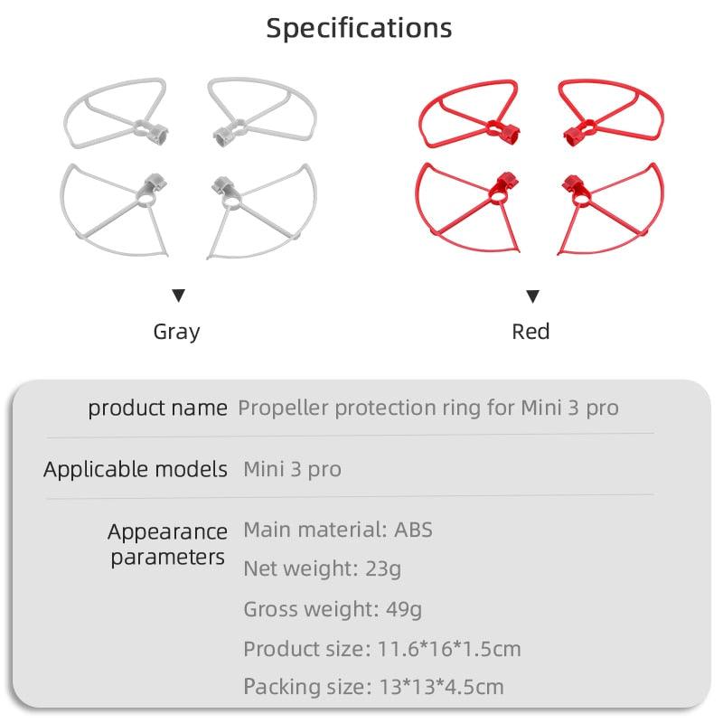 Hélices de drone RC à 3 lames, légères à dégagement rapide (bord rouge)