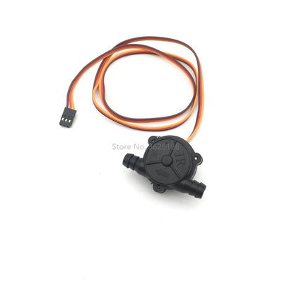 1pc 0.2-6L/min Water Flow Sensor - 8mm Pipe Interface Black Turbine Flowmeter Liquid Measuring Device for RC Plant UAV Accessories - RCDrone