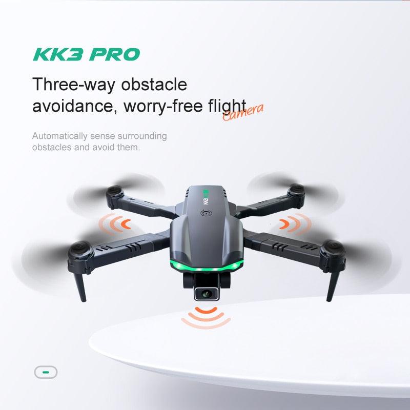 KK3 Pro Mini Drone - 4K HD Dual Camera Helicopter With Profession Obstacle Avoidance RC Plane WiFi FPV Foldable Quadcopter Toy - RCDrone