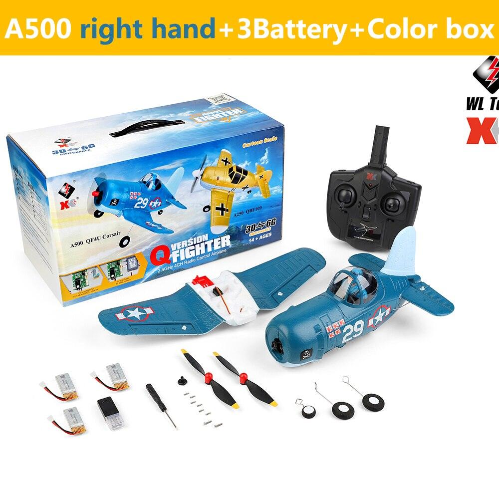 WLtoys XK A500 A250 RC Plane - 2.4G 3D 6G 4Ch RC Airplane Fixed Wing Plane Outdoor Toys Drone RTF Upgrade Version Digital Servo 1020 Motor - RCDrone