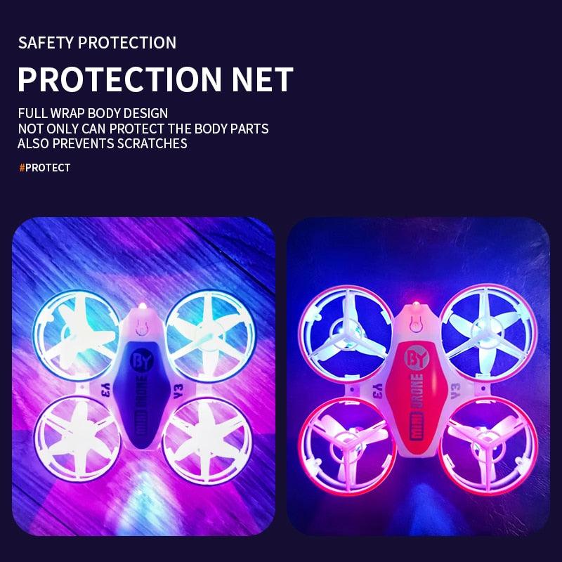 Y3 Mini Ufo Quadcopter with Lights - Remote Control Helicopter Aircraft Dron Drones Children's Toys for Boys - RCDrone