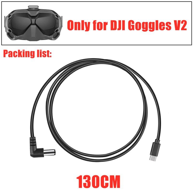 30/130CM Power Charging Cable for DJI FPV Goggles 2/V2 - Fast Charge Mobile Pwoer Supply Cable for DJI FPV Goggles 2/V2 - RCDrone