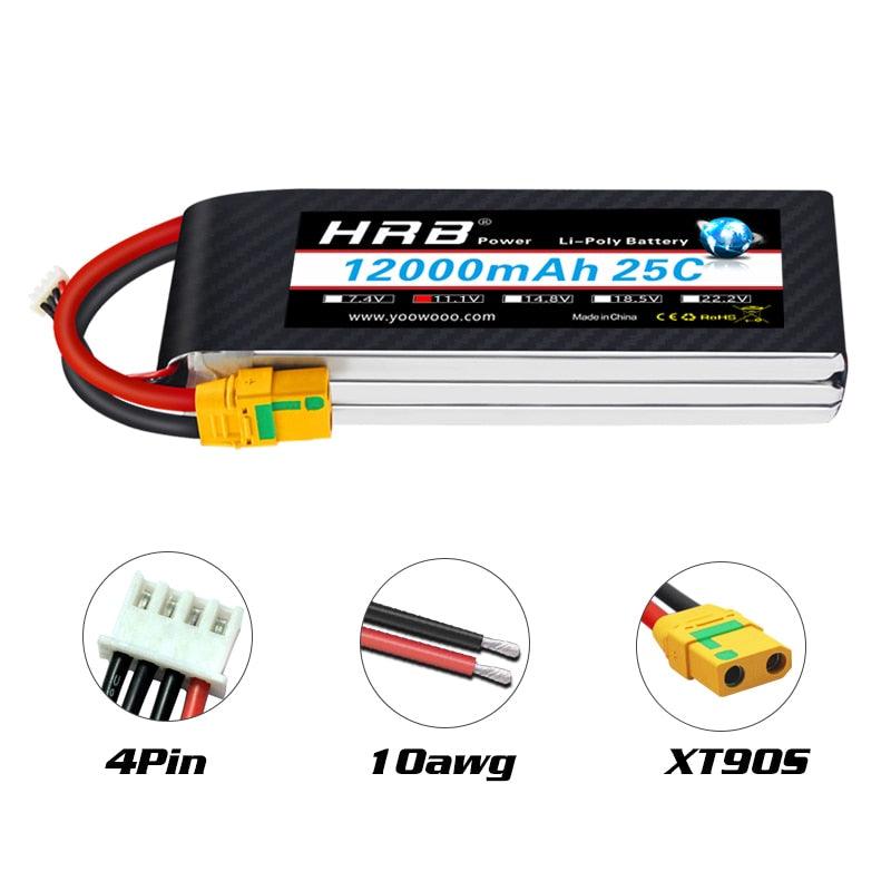 Batterie Lipo HRB 3S 11.1V 5200mAh 50C avec Prise Deans T pour Slash VXL, Slash 4x4 VXL, 1/10 Rally, XO-1 Supercar, E-Maxx Brushless, E-Revo Brushless et Spartan Modèles Batterie Lipo HRB 3S 11.1V 5200mAh 50C avec Prise Deans T pour Slash VXL, Slash 4x4 VXL, 1/10 Rally, XO-1 Supercar, E-Maxx Brushless, E-Revo Brushless et Spartan Modèles