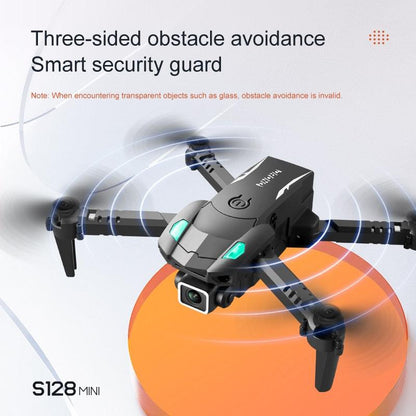 KBDFA S128 Mini Drone 4K HD Camera Dron Three-sided Obstacle Avoidance Fixed Height Drones Foldable Quadcopter RC Helicopter Toy - RCDrone