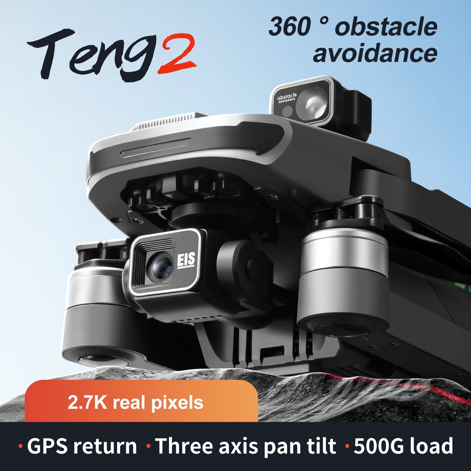 S155 Pro GPS Drone, 0 360 obstacle Teng2 avoidance 2.7K real pixels