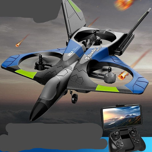 V27 Rc Foam Plane - with 4K Camera Aircraft Glider Radio Control Helicopter EPP Foam Remote Controlled Airplane Toys for Boys Kids - RCDrone