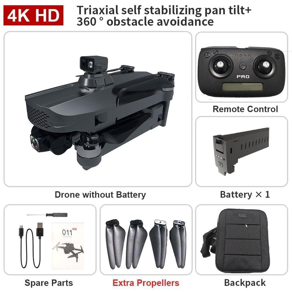 2023 New 11 Pro/Max Drone - 4K HD Professional Dual HD Camera Three-Axis EIS Gimbal Brushless Motor Foldable Quadcopter RC 3000km Professional Camera Drone - RCDrone