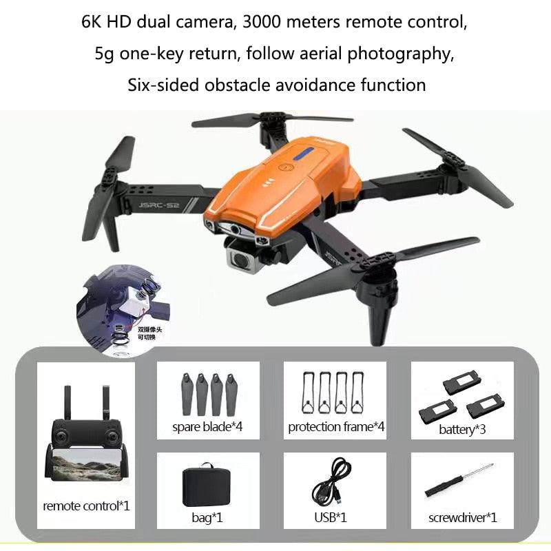 S2 Drone - 4K Profesional 5G WIFI Dual HD Camera Drone Quadcopter Drone HD Wide-Angle Dual Camera Gift Toy For Boy - RCDrone