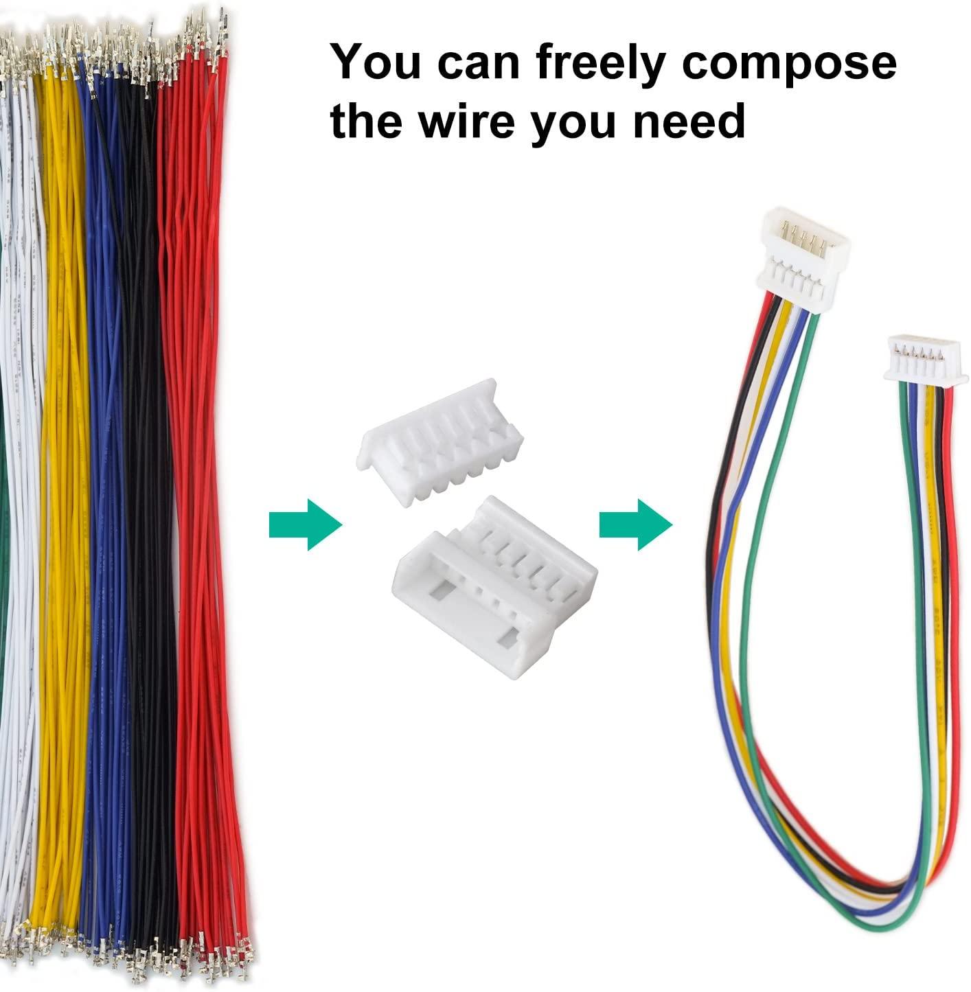 MX 1.25mm MX1.25 Pitch Connectors Pre Crimped Cables 15cm for