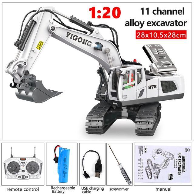RC Excavator Dumper RC Car Toy 2.4G Remote Control Engineering Vehicle Crawler Truck Bulldozer Children Toys for Boys Kids Gifts - RCDrone