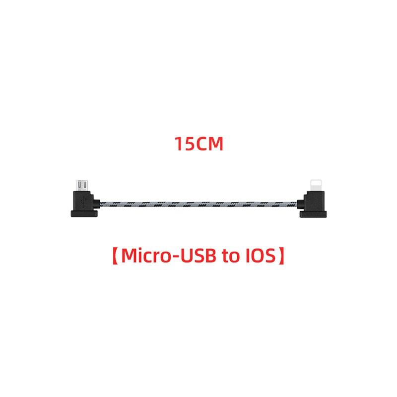 OTG Data Cable for DJI Mavic 2/Mini/SE/Pro/Air/Spark Drone Remote Control to Phone Tablet Micro USB Type-C IOS Connector Line - RCDrone