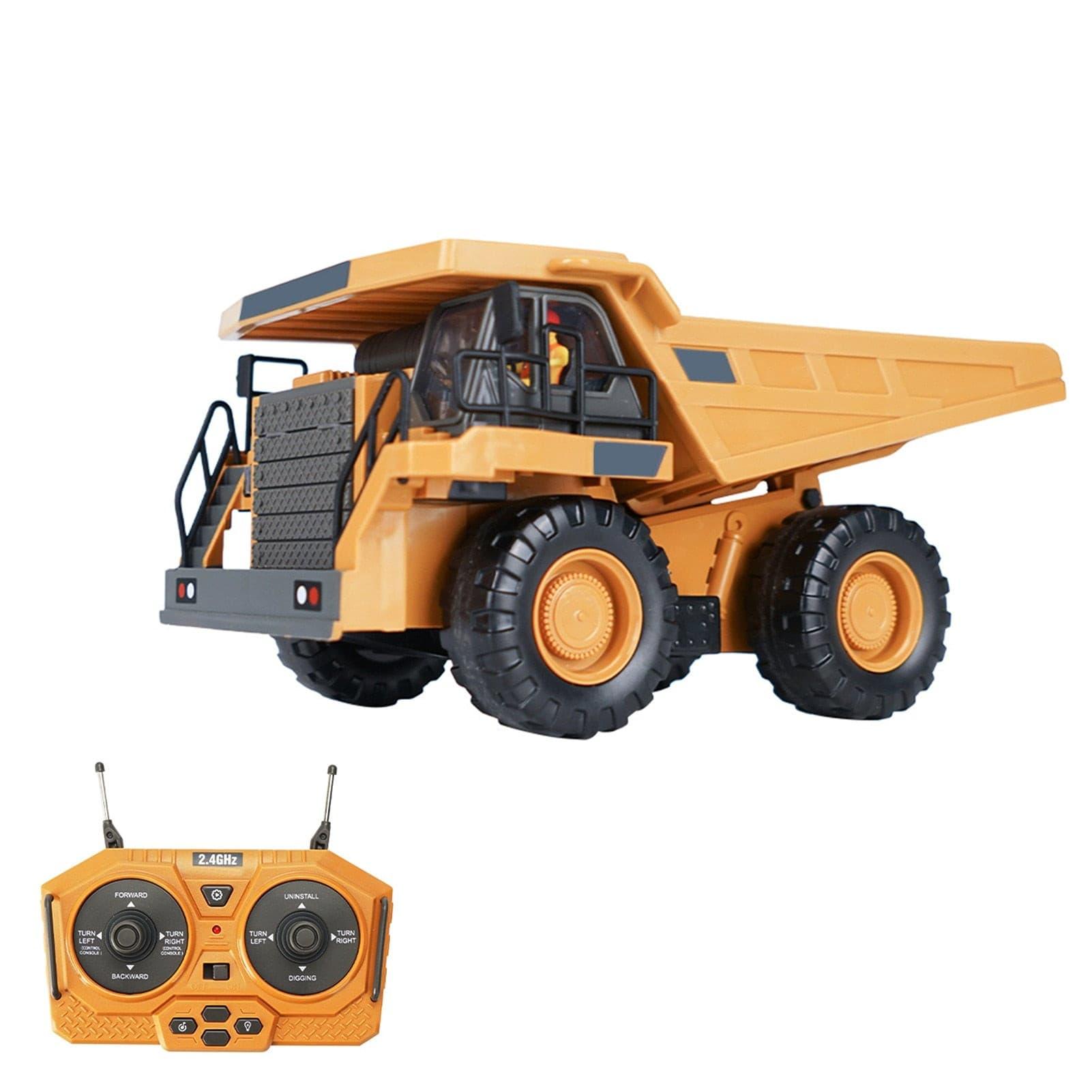 RC Excavator/Bulldozer 1/20 2.4GHz 11CH RC Construction Truck Engineering Vehicles Educational Toys for Kids with Light Music - RCDrone