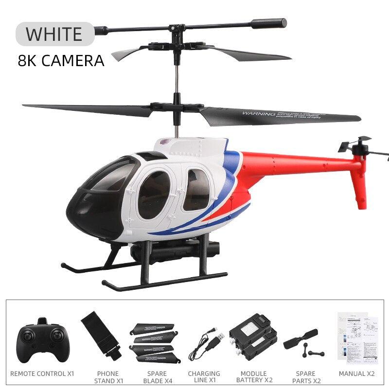 SY06 RC Helicopter - 2023 New RC Plane 2.4G 6CH Gyro Altitude Hold RC Helicopter with Camera 8k Drone Remote Control Airplane Toys for Kids - RCDrone