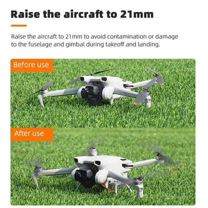 Foldable Landing Gear for DJI Mini 3 - Extension Support Legs Quick Release Extender Protector For Mini 3 Drone Accessories - RCDrone