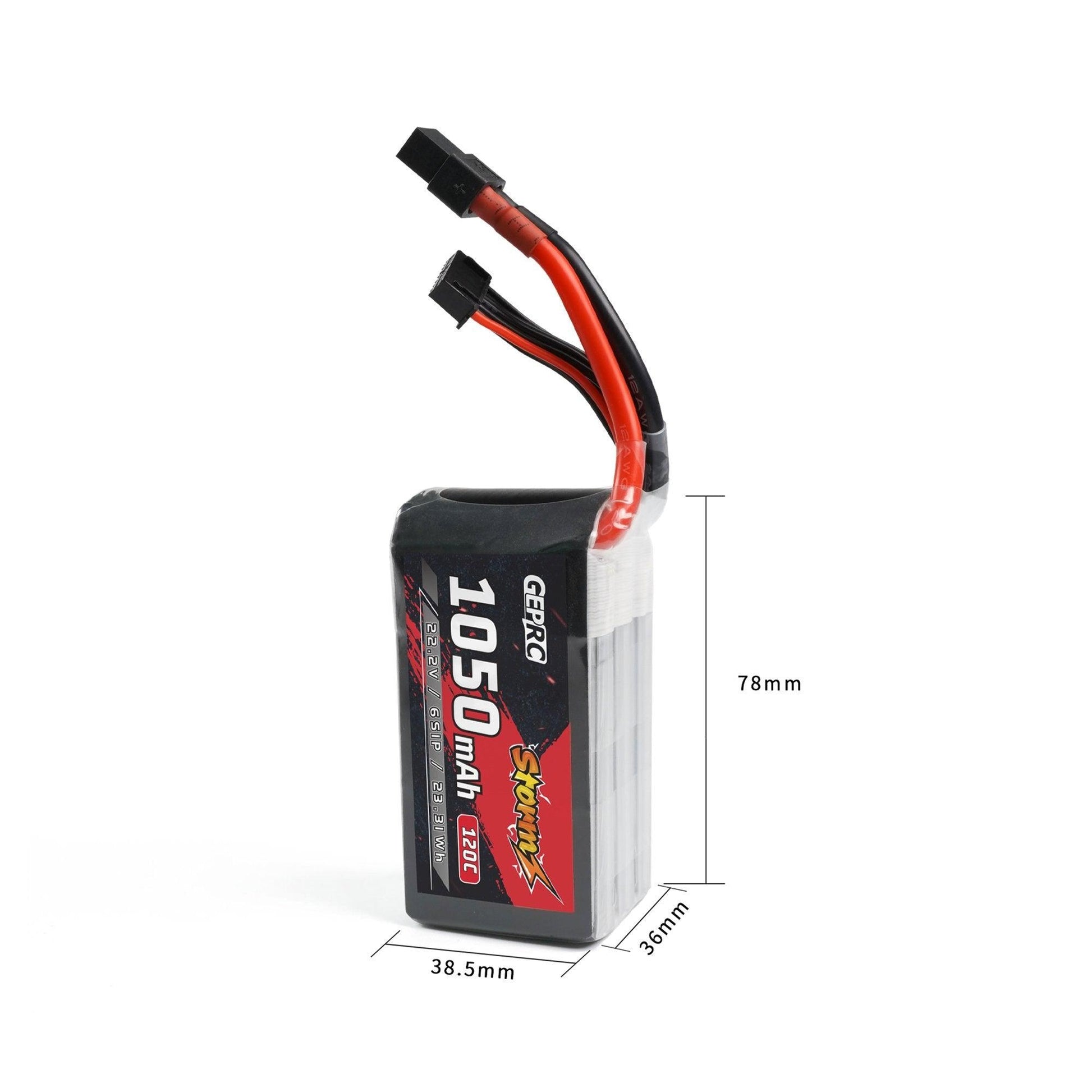 GEPRC Storm 6S 1050mAh 120C Lipo FPV Battery - Suitable For 3-5Inch Series Drone For RC FPV Quadcopter Freestyle Series Drone Parts - RCDrone