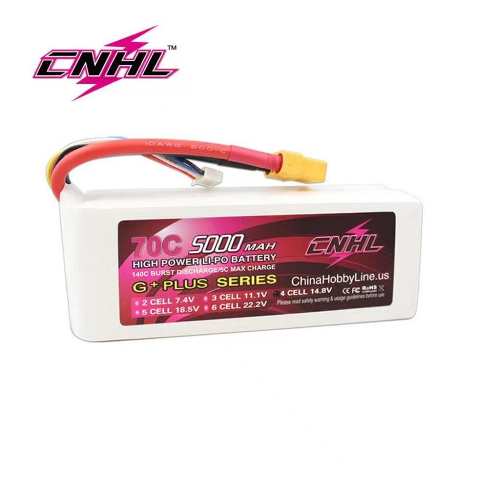 CNHL Lipo Battery For FPV Drone - 3S 4S 6S 11.1V 14.8V 22.2V 5000mAh 70C G+PLUS With XT90 Plug For RC Car Boat Airplane Helicopter - RCDrone