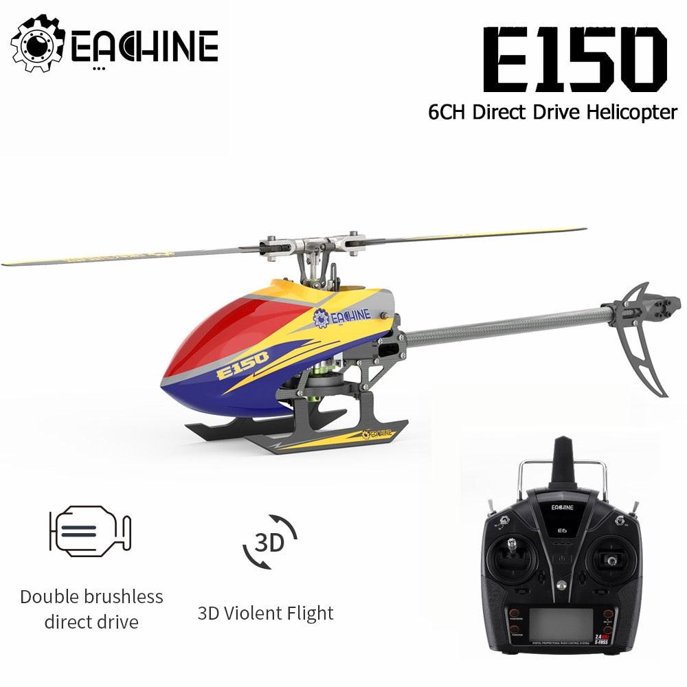 Eachine E150 RC Helicopter - 2.4G 6CH 6-Axis Gyro 3D6G Dual Brushless Motor Flybarless RTF Compatible With FUTABA S-FHSS Toys - RCDrone