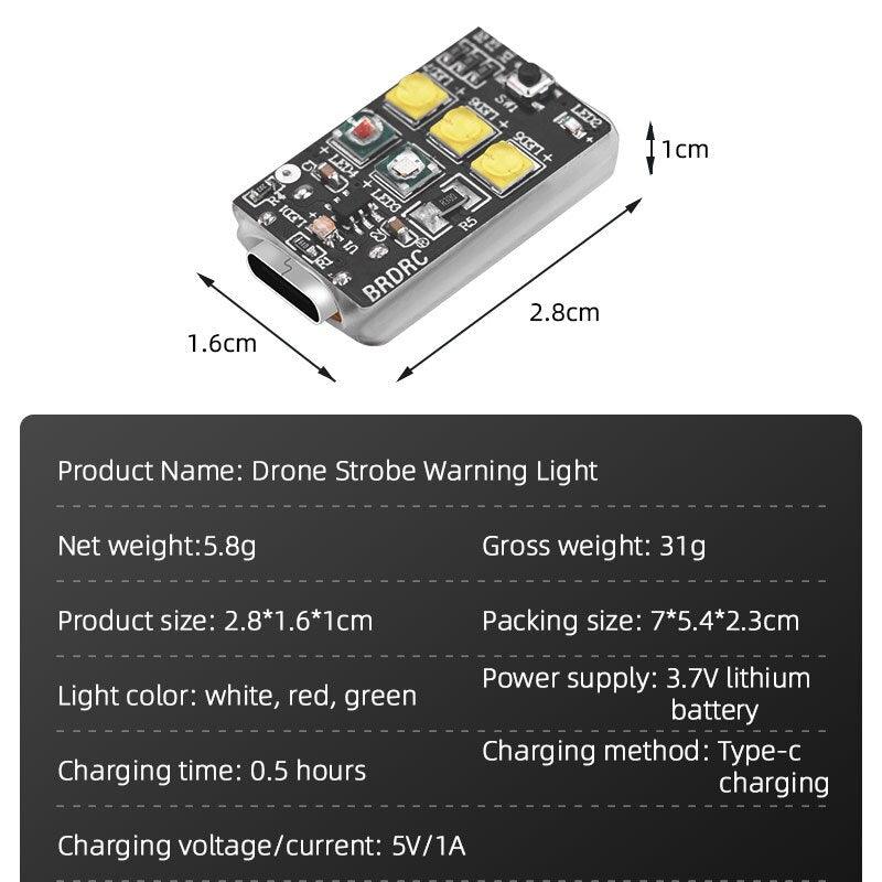 Blitzlicht für Motorrad/Fahrrad/Drohne Warn-LED-Licht Blinker USB-Aufl –  RCDrone