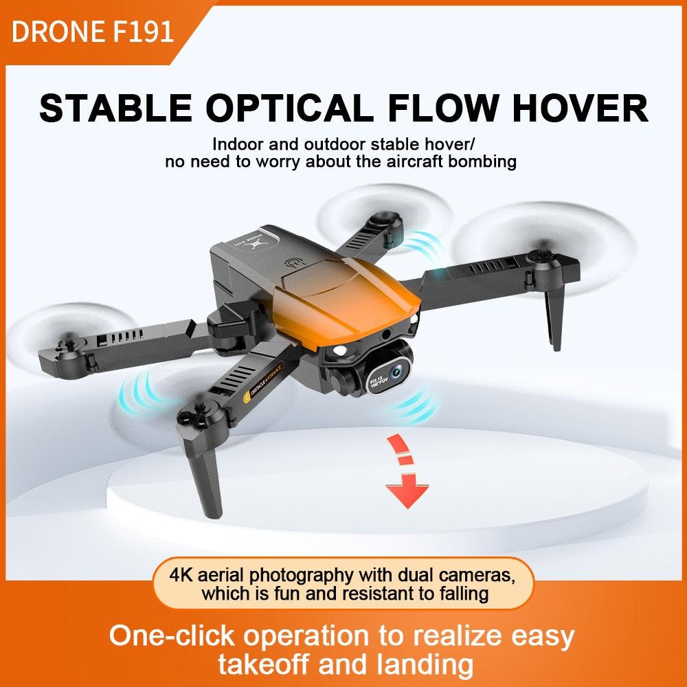 F191 ミニドローン - 4K デュアルカメラ Wifi FPV 四方赤外線障害物