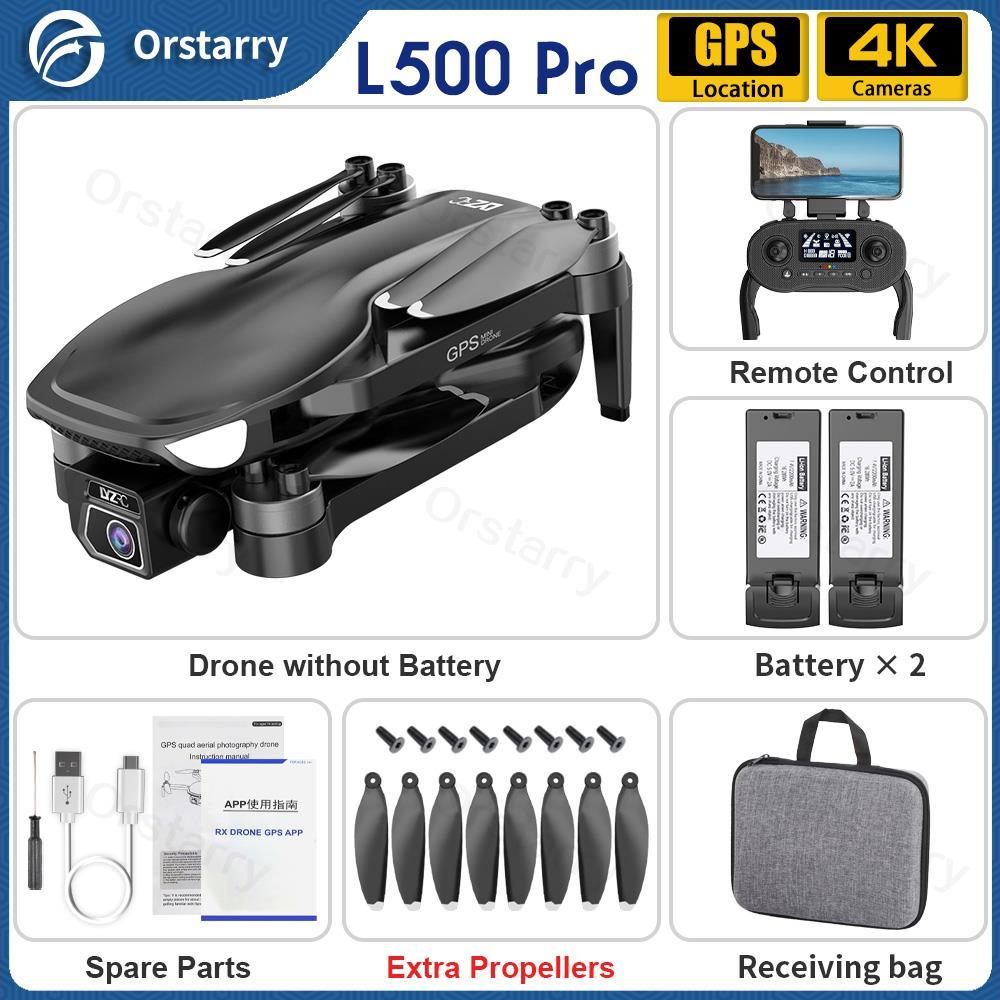 L500 Pro Drone - 4K HD Professional 5G GPS HD Dual Camera Brushless Motor Foldable Quadcopter Remote Control Distance 1.2KM 1200M Professional Camera Drone - RCDrone