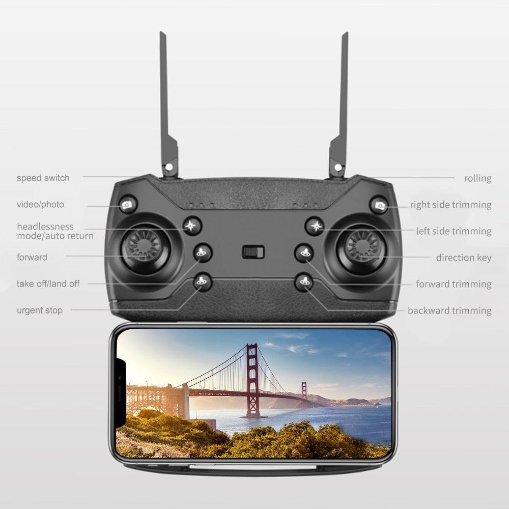 E88 Pro Drone - 2022 新しいドローン 4K 広角 HD カメラ 折りたたみ式 ...