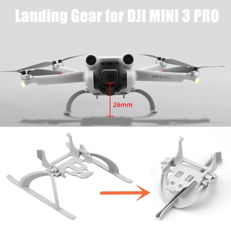 Folding Landing Gear for DJI MINI 3 PRO Drone - Height Extender Long Leg Foot Stand Quick Release Gimbal Protector Accessory - RCDrone
