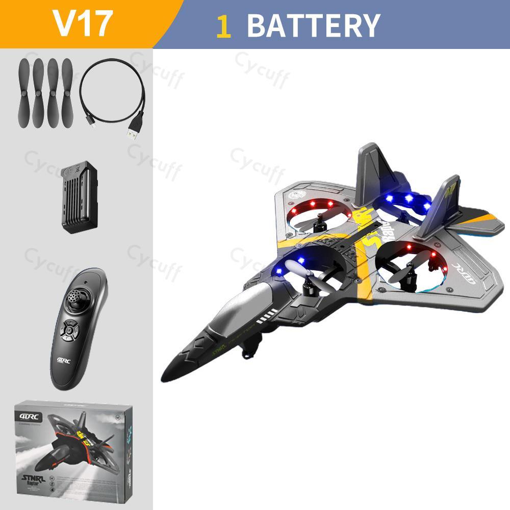 V17 RC Remote Control Airplane - 2.4G Gravity Sensing Remote Control Plane Glider Airplane EPP Foam Boy Toys Kids For Gift - RCDrone