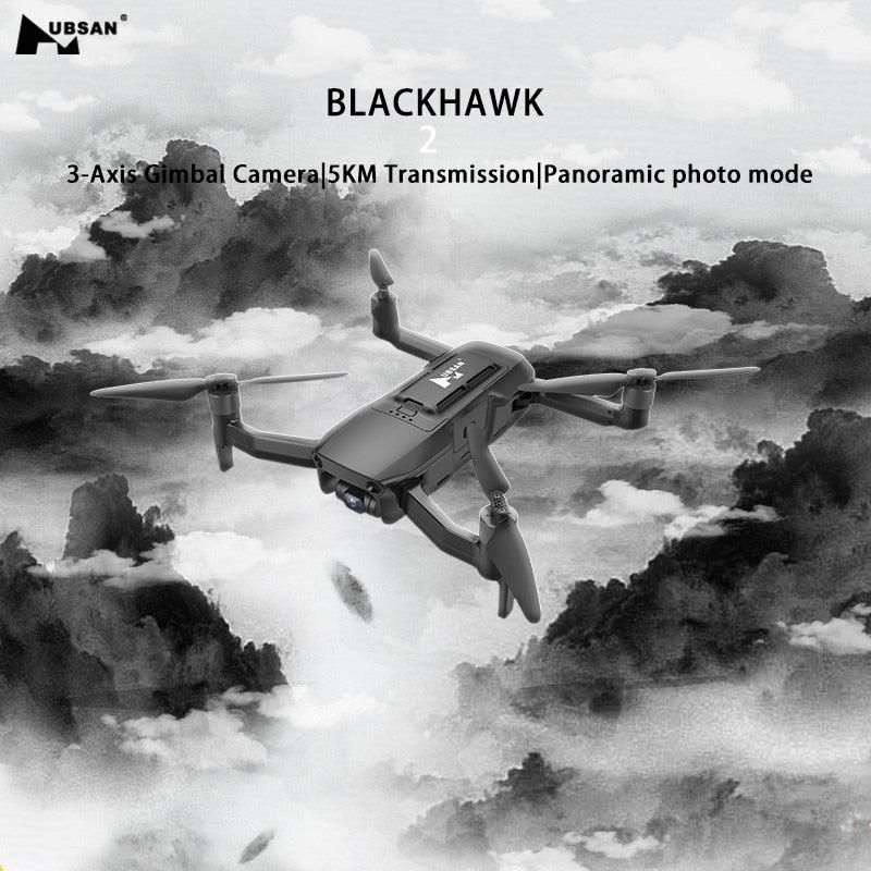 Hubsan BlackHawk2 GPS Drone - 4k Profesional WIFI 5km 3-Axis Gimbal Camera Brushless Motor RC Helicopter Quadcopter - RCDrone