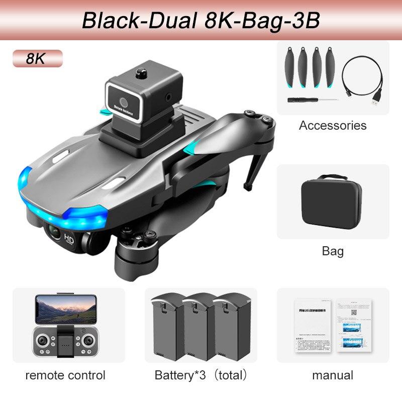 S138 Drone - GPS 8K Professional Dual Camera 5G Wifi FPV Obstacle Avoidance Folding Quadcopter Remote Control Distance 3000M Gift Toy - RCDrone