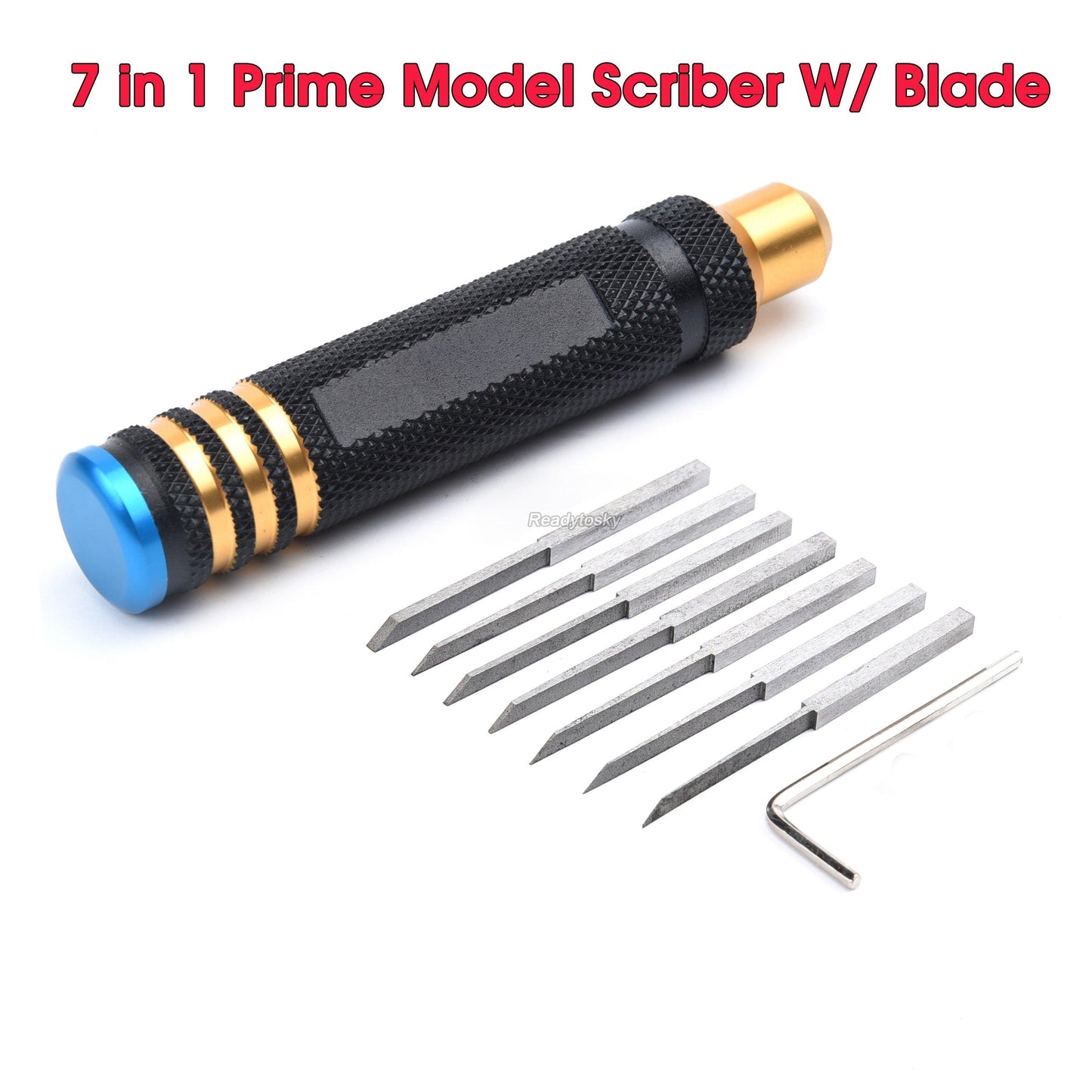 Prime Model Scriber W/ Blade Gundam Resin Carved Scribe Line Hobby Cutting Tool Chisel 5 / 7 Blade Tools for RC Car Drone Repair - RCDrone