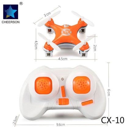 Cheerson CX10 Mini Drone - 4CH 2.4G RC Remote Control Drone Quadcopter Helicopter LED CX 10 Mini Done Toys Gift For Children Gift - RCDrone