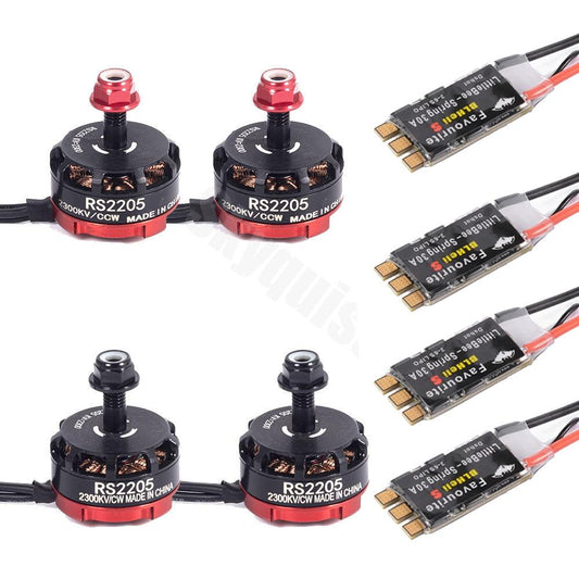 RS2205 2205 2300KV CW CCW Brushless Motor With LittleBee 20A/30A BLHeli_S ESC for FPV RC QAV250 X210 Racing Drone Multicopter - RCDrone