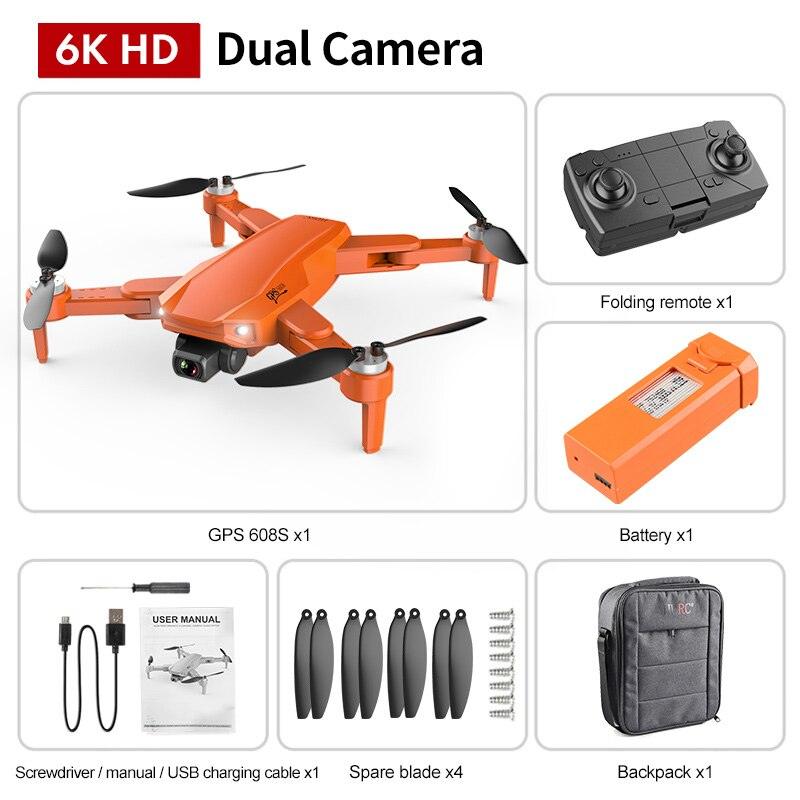 S608 Pro Drone - 3KM GPS 4k Profesional Drone HD Dual Camera Aerial Photography Brushless Foldable Quadcopter RC Distance - RCDrone