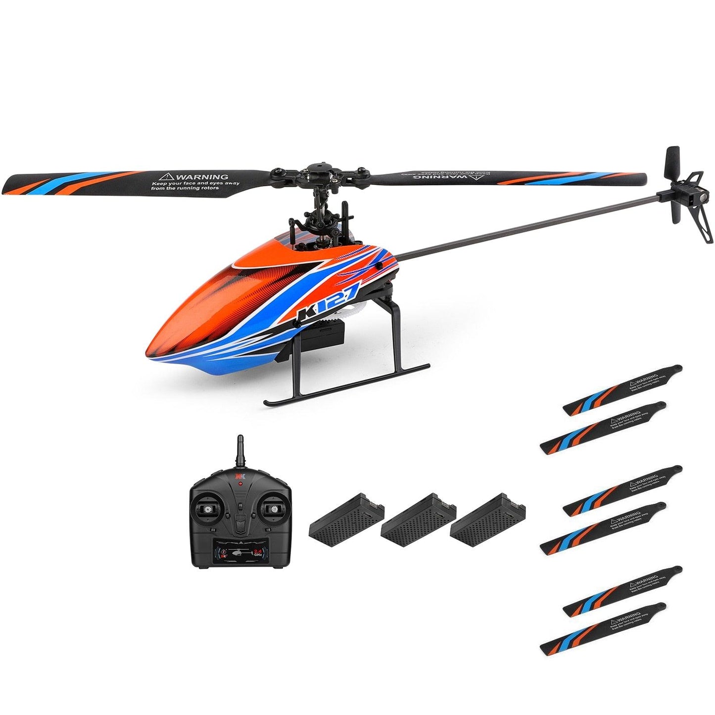 WLtoys K127 RC Helicopter - 2.4G 4CH 6-Aixs Gyroscope Single Blade Propellor Helicopters for Kids Gift Toys - RCDrone