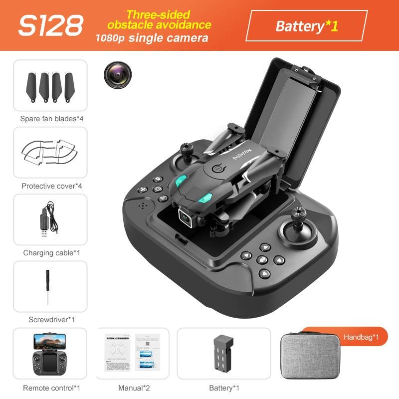 XYRC S128 Mini Drone 4K HD Camera Three-sided Obstacle Avoidance Air Pressure Fixed Height Professional Foldable Quadcopter Toys - RCDrone