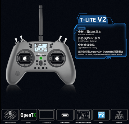 Jumper T-Lite V2 送信機 - 2.4GHz 16CH ホールセンサージンバル内蔵 Jumper T-Lite V2 送信機 - 2.4GHz 16CH ホールセンサージンバル内蔵
