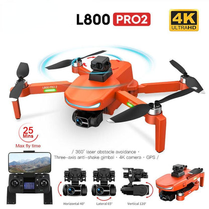 L800 Pro2 Drone - 3-Axis Gimbal 4K HD Professional FPV With Camera 5G WIFI Dron Obstacle Avoidance Brushless Motor RC Quadcopter Professional Camera Drone - RCDrone