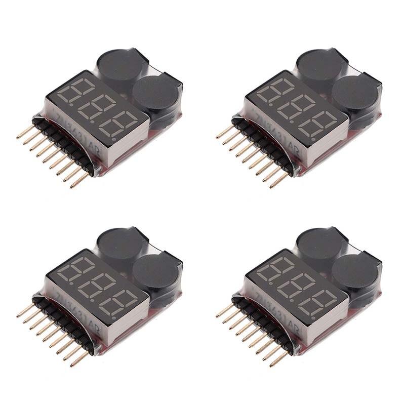 BX100 1S-8S Battery Voltage Meter Tester - Lipo Battery Monitor Buzzer Alarm Indicator For 3.7v 7.4v 11.1v RC Drone Helicopter Drone Battery - RCDrone